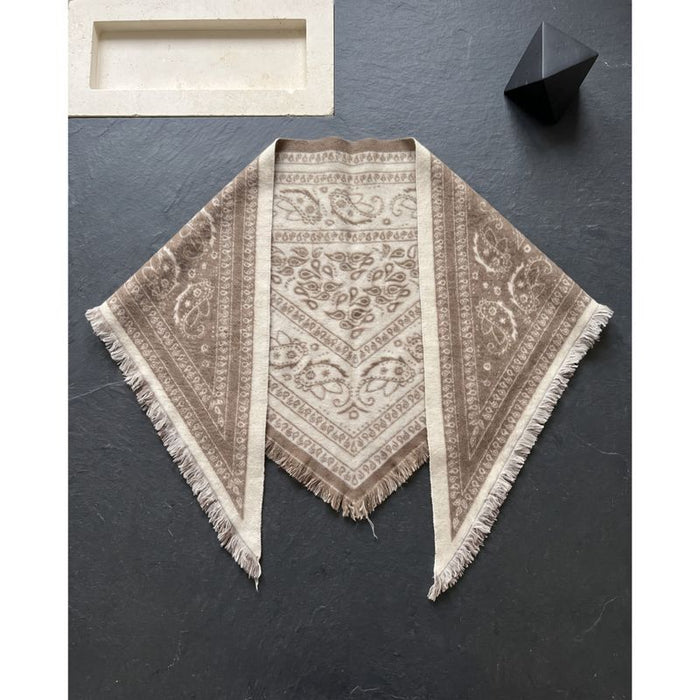 Skjerf Ullmix Trekant Taupe Luna