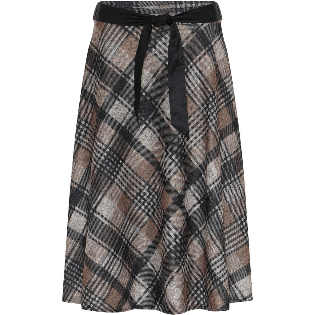 Check Wide Skirt