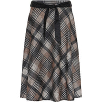 Check Wide Skirt