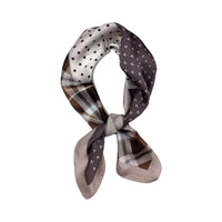 Skjerf lite Squares and stripes brown