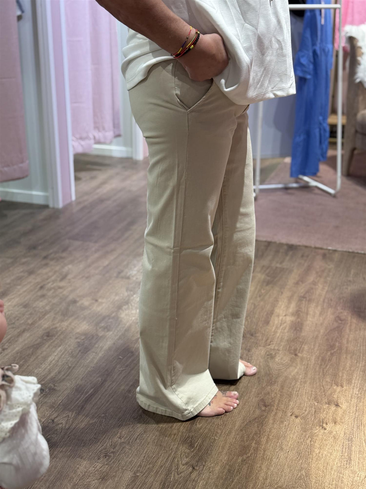 Chino Flare Jeans Twill Sand