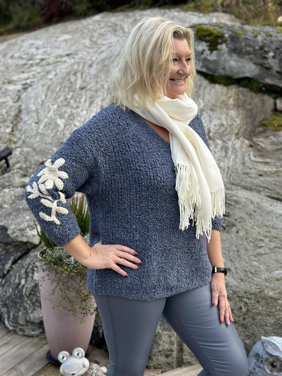 Genser MdcIria Knit Blå