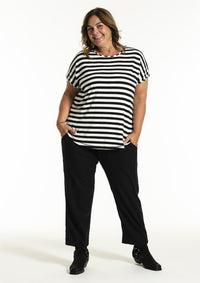 Gitte T-shirt Stripe Black