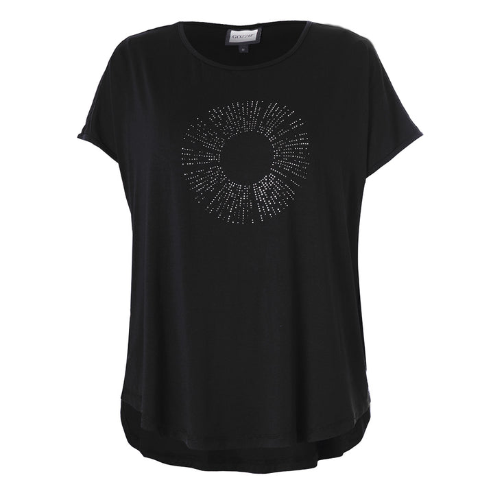GGitte T-shirt with stones - Black