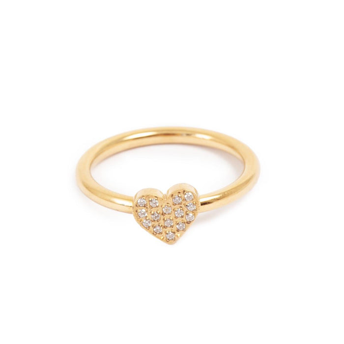 Ring med hjerte Krystaller