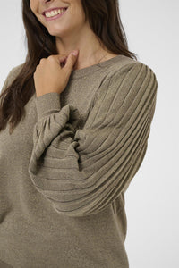 KCregitta Pleat Knit Pullover Morel
