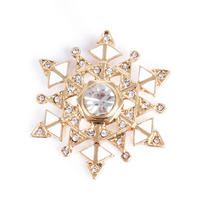 Liten Brosje Snowflake Gull