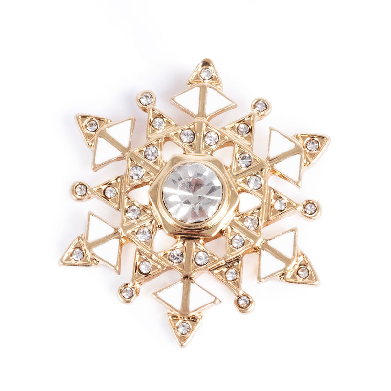 Liten Brosje Snowflake Gull