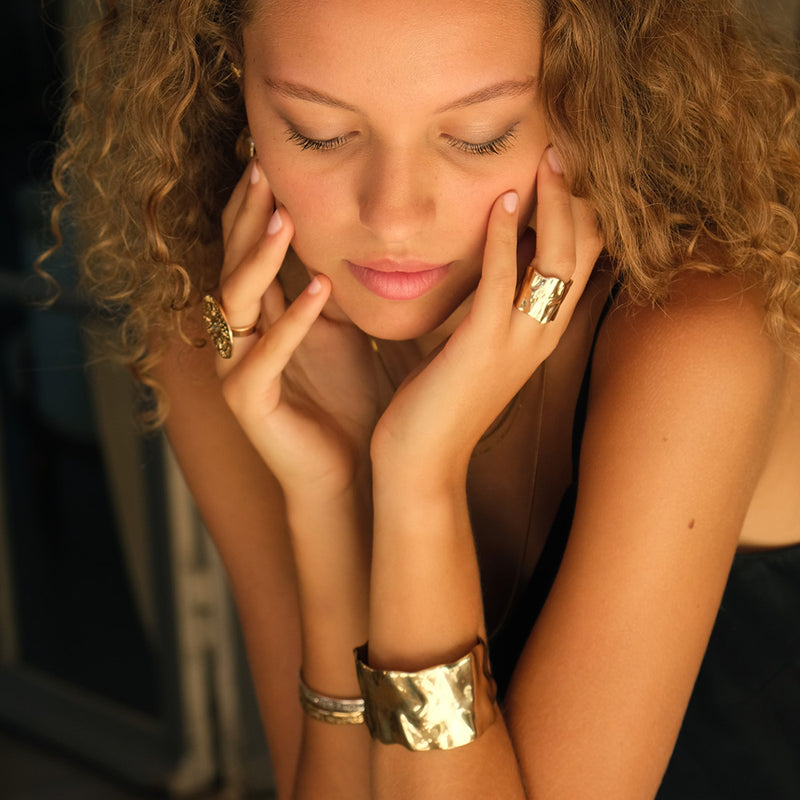 Cuff-armbånd, Sculptured, G