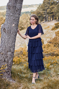 Kjole Kapper Molly Jo Mørk blå