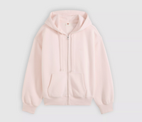 Hoodie Zip Crystal Pink Brushed