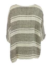 Topp Stripet Sort Print