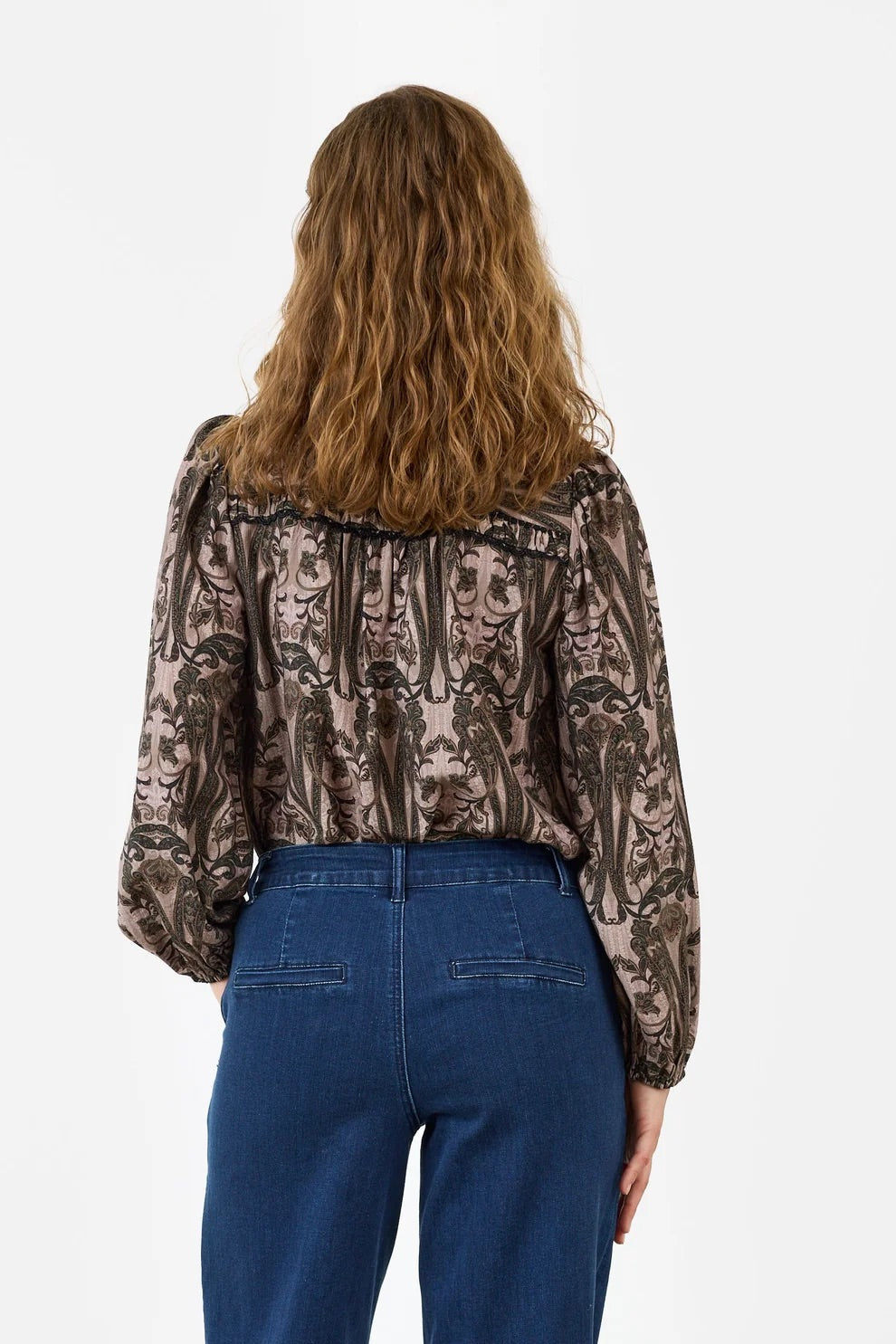 Bluse Green Paisley