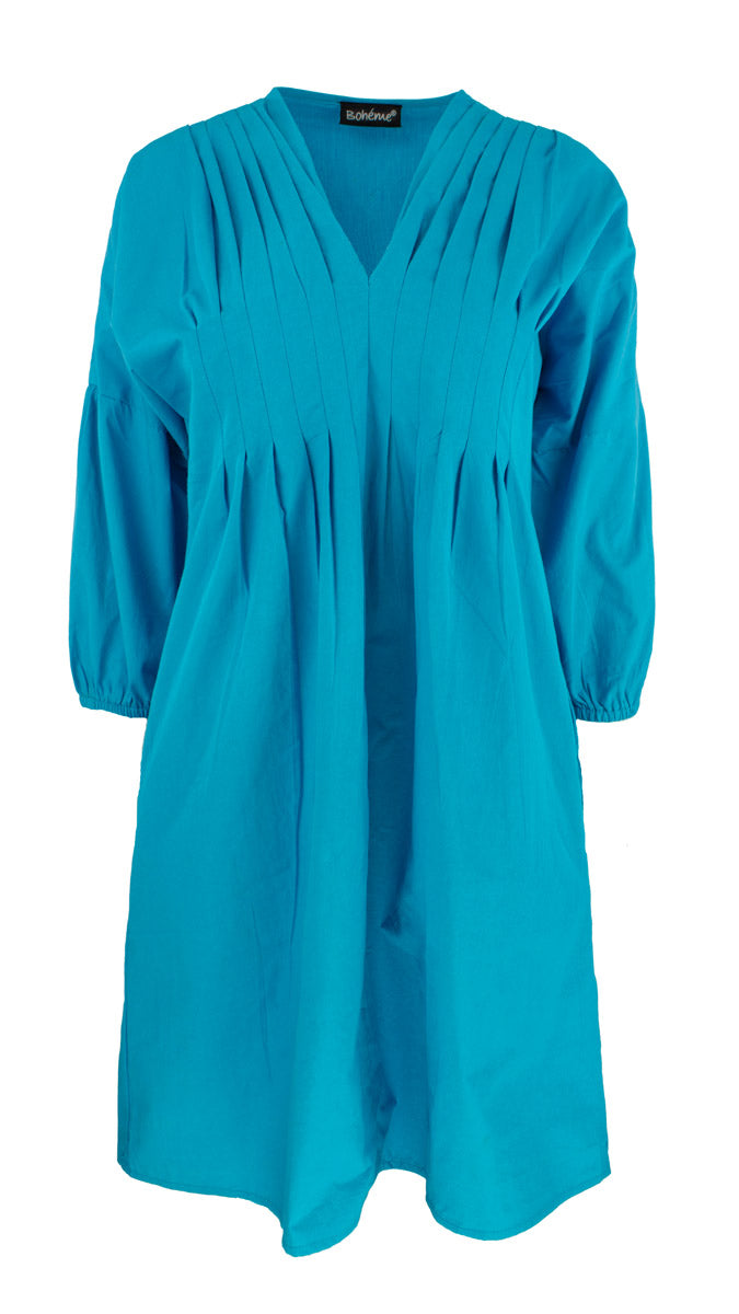 Kjole Folder Bomull, Turkis