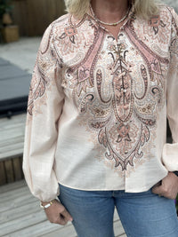 Bluse Paisley Rosa