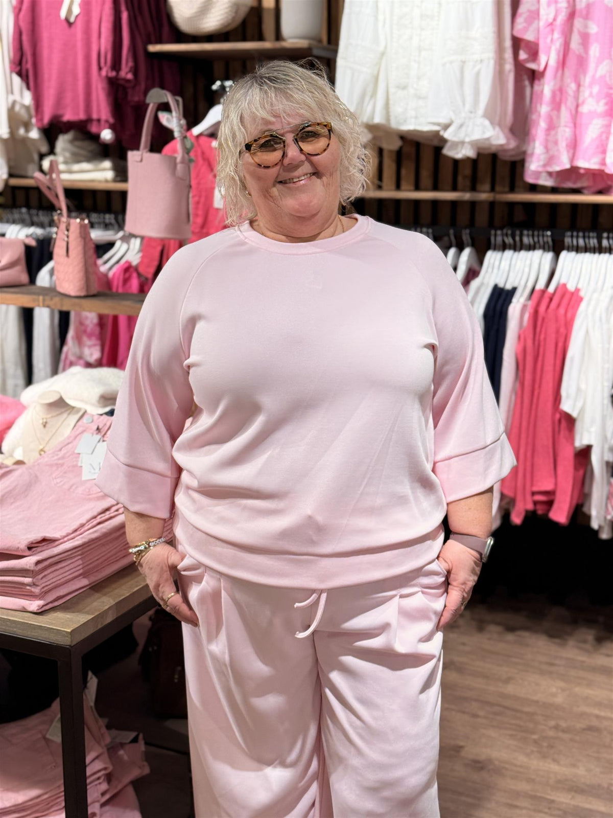 Genser Jaffa 3/4 Erm, Rosa