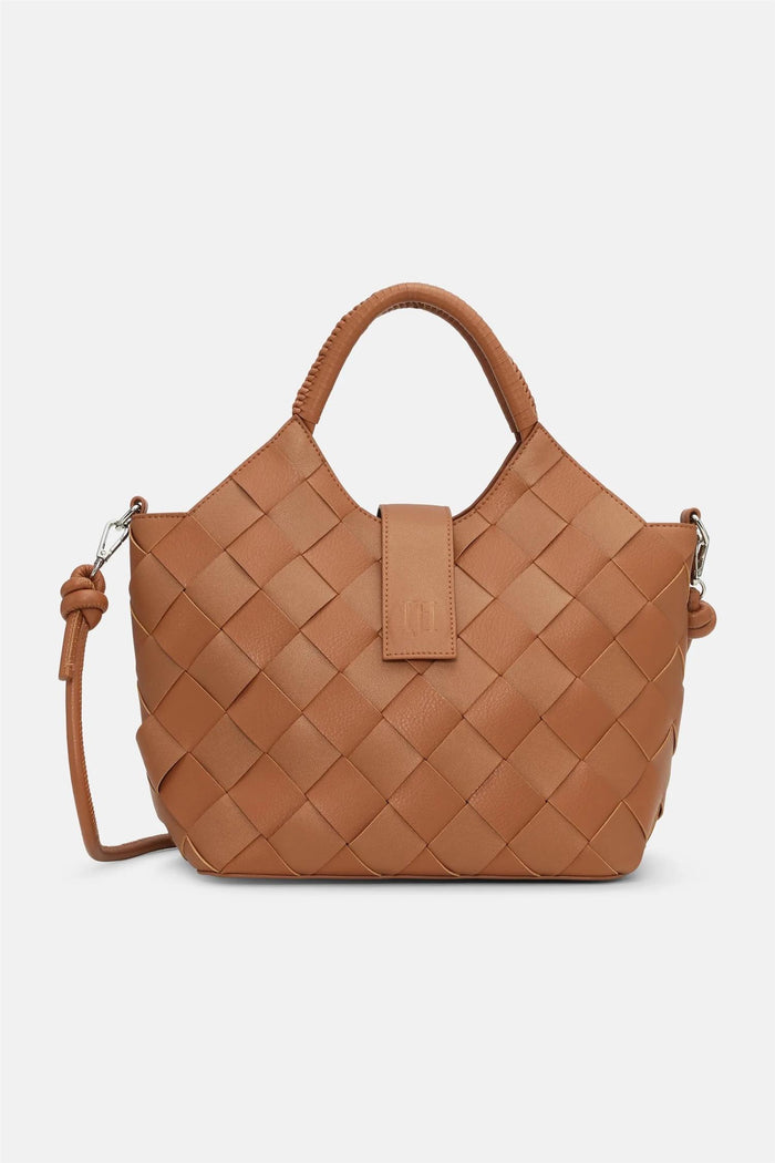 Braided Handbag Cognac