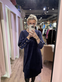 Kjole Tea Velour Navy