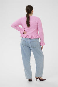 KCemmi Frill Cardigan Pink Frosting