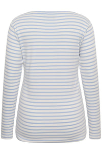 KClia T-Shirt Chalk/Blue Fog - Brown Heart