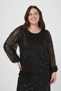 KCminna Blouse Black Deep