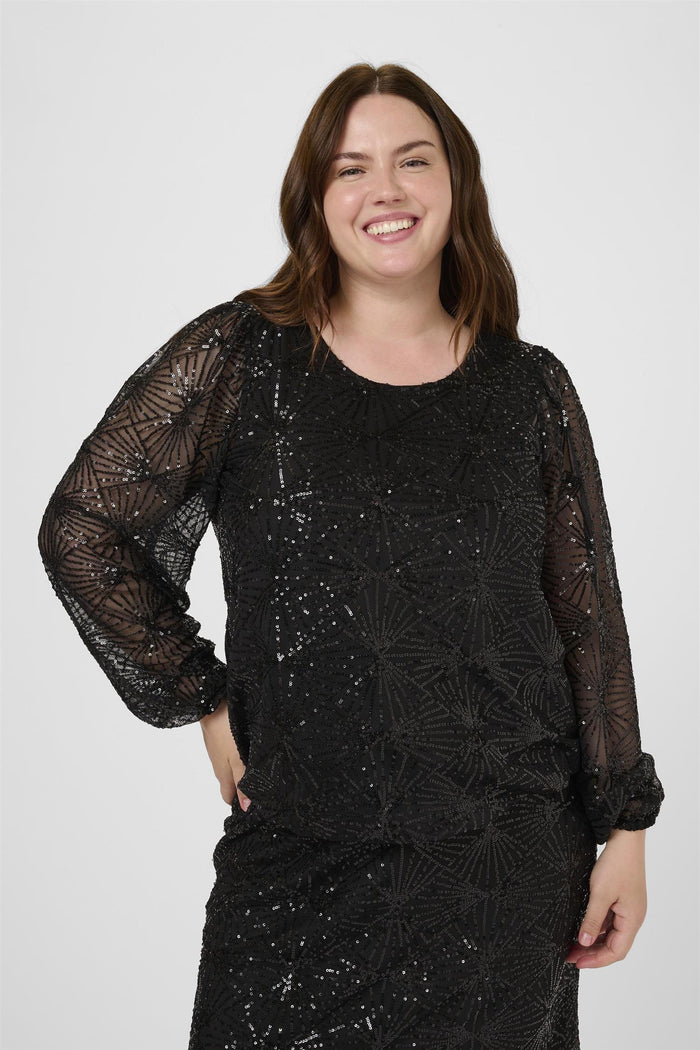 KCminna Blouse Black Deep