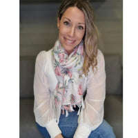Skjerf Emilie Blomst Rosa