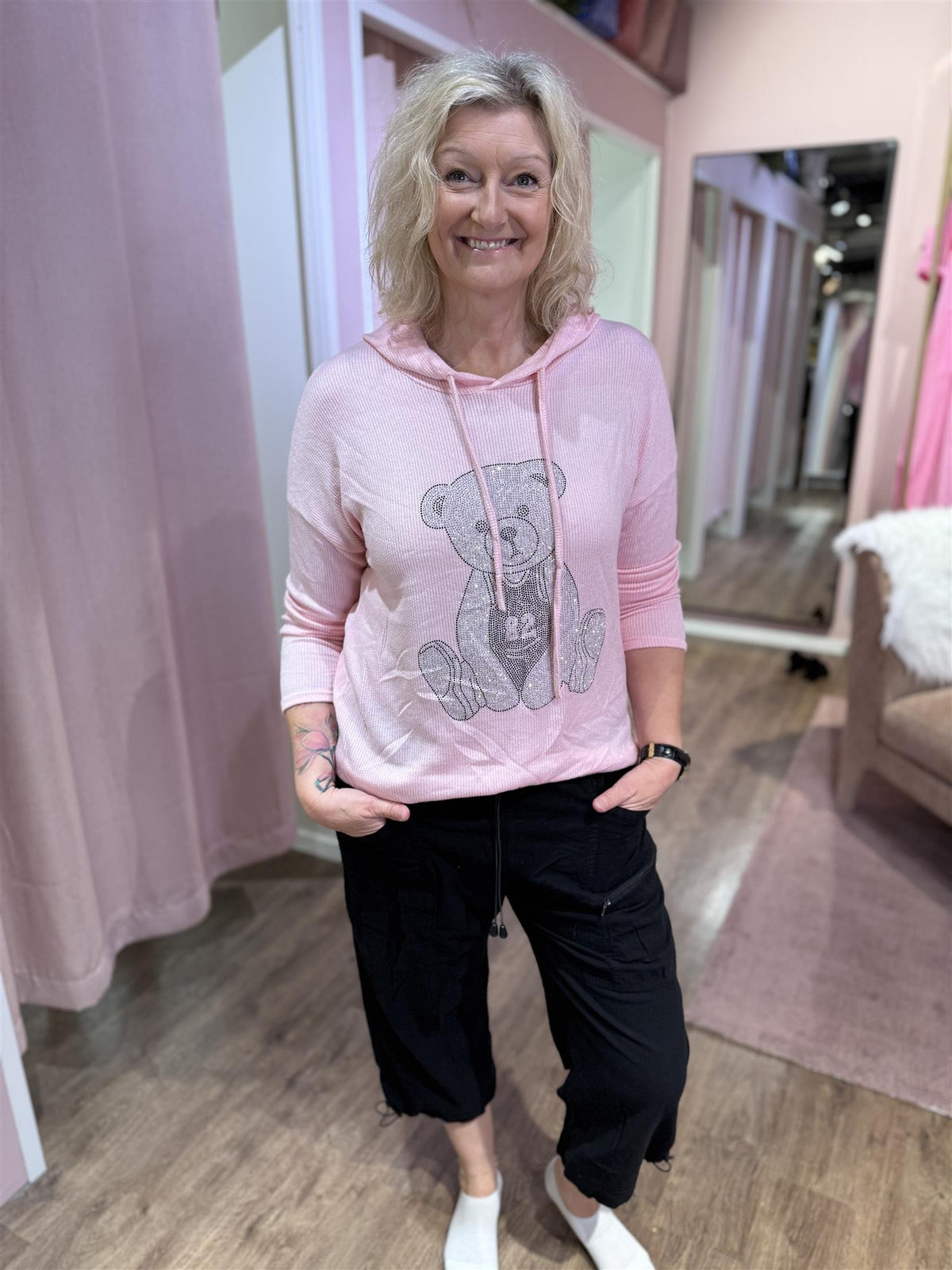 Genser Sparkling Bear Rosa