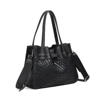 FELIN shopper med flettet front - svart