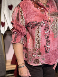 Bluse Bella Garden - Dusty Rose