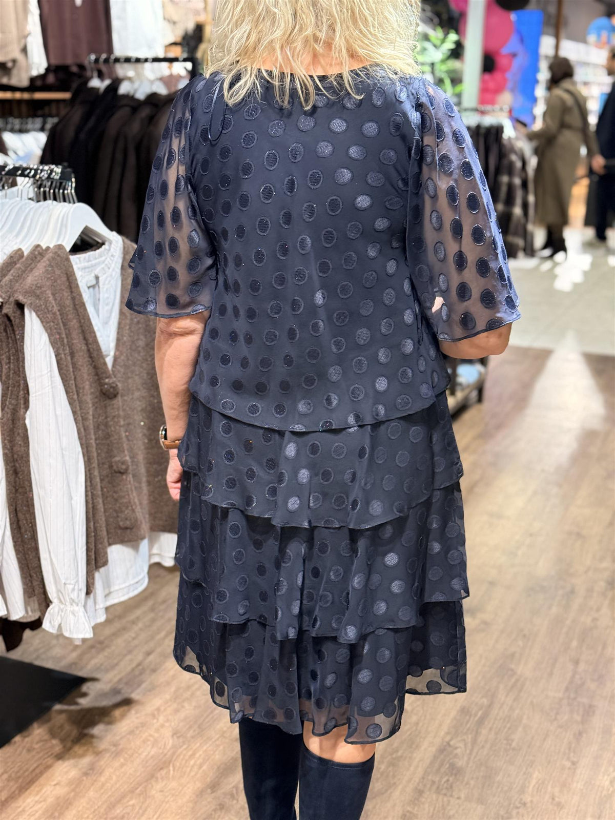 Kjole Kapper Kort - Navy Glitter