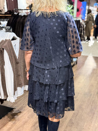 Kjole Kapper Kort - Navy Glitter