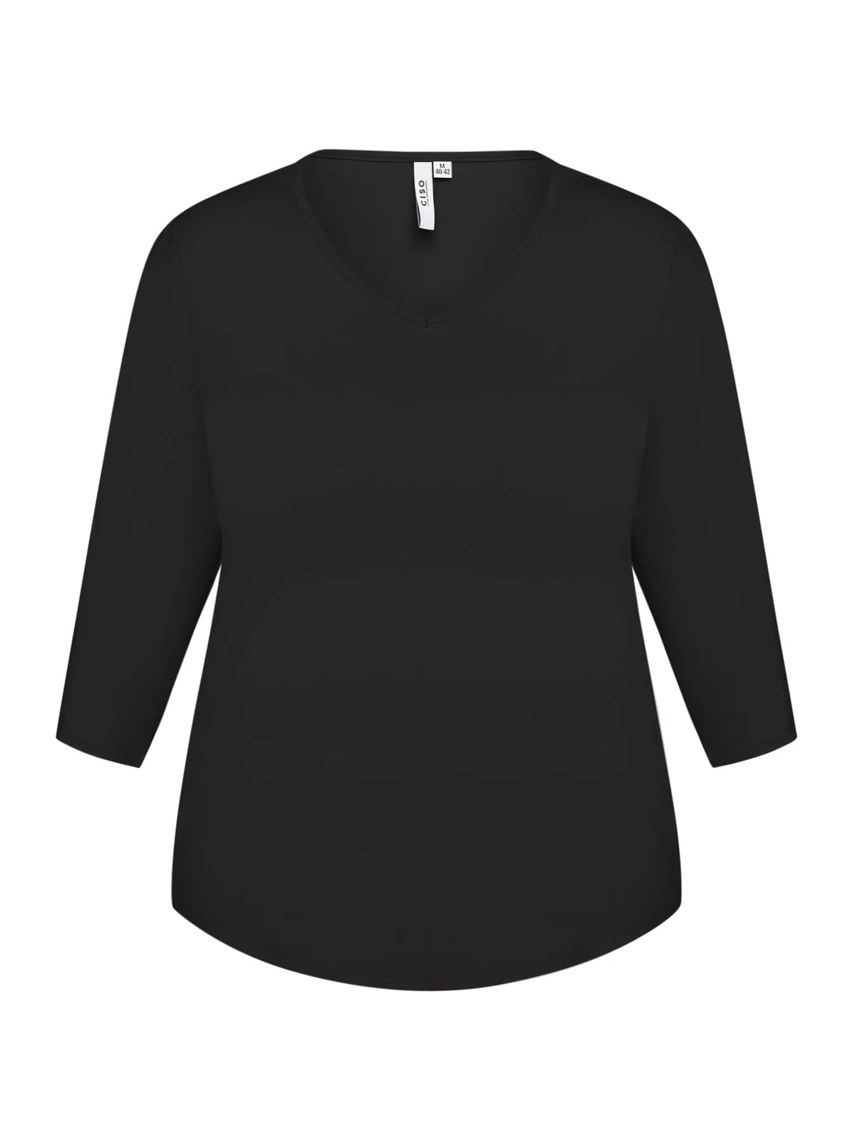 T-skjorte Basic 3/4 erm Black