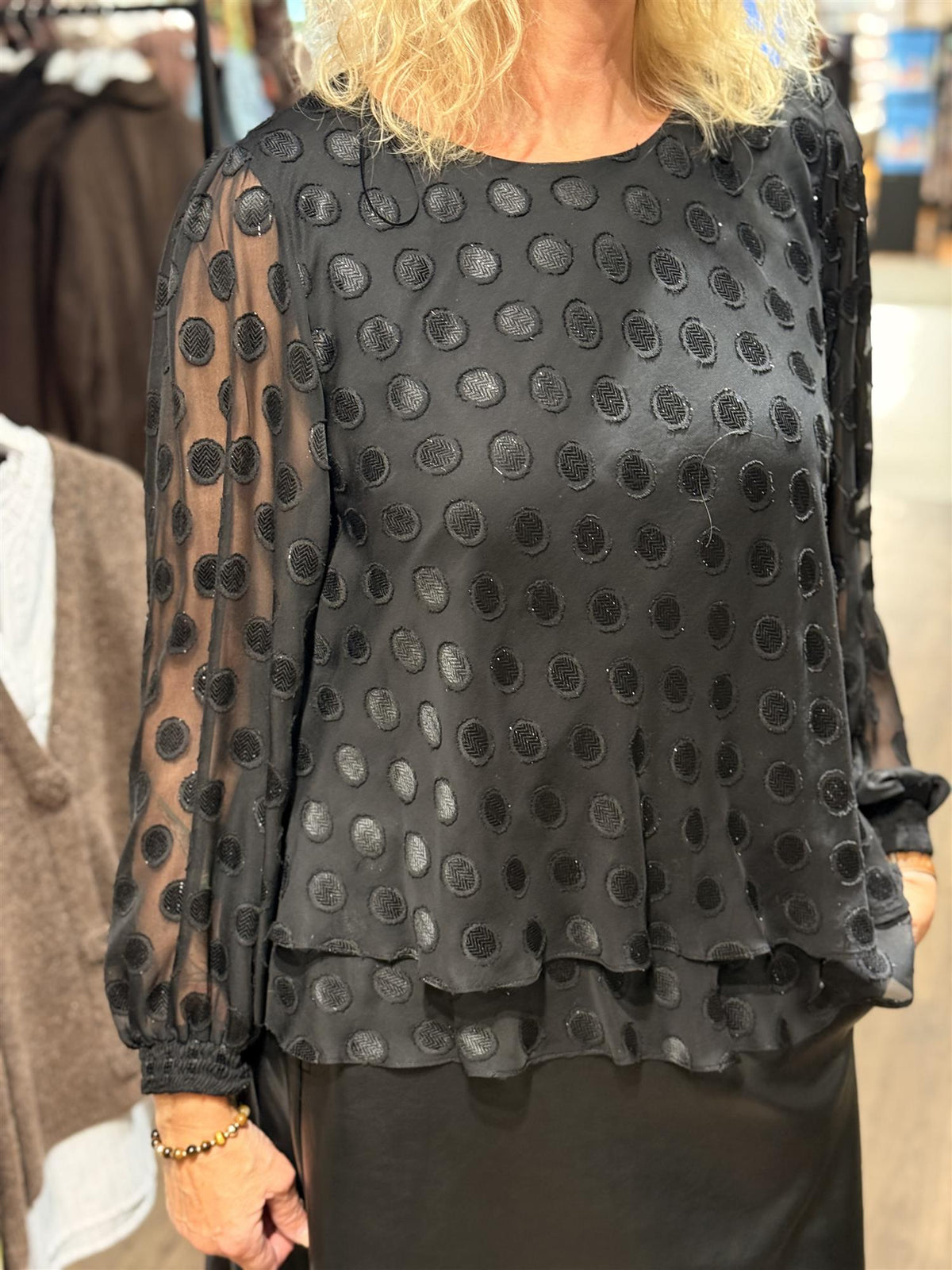 Bluse Kapper Sort