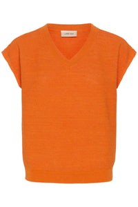 CREvisa Knit Blouse Celosia Orange