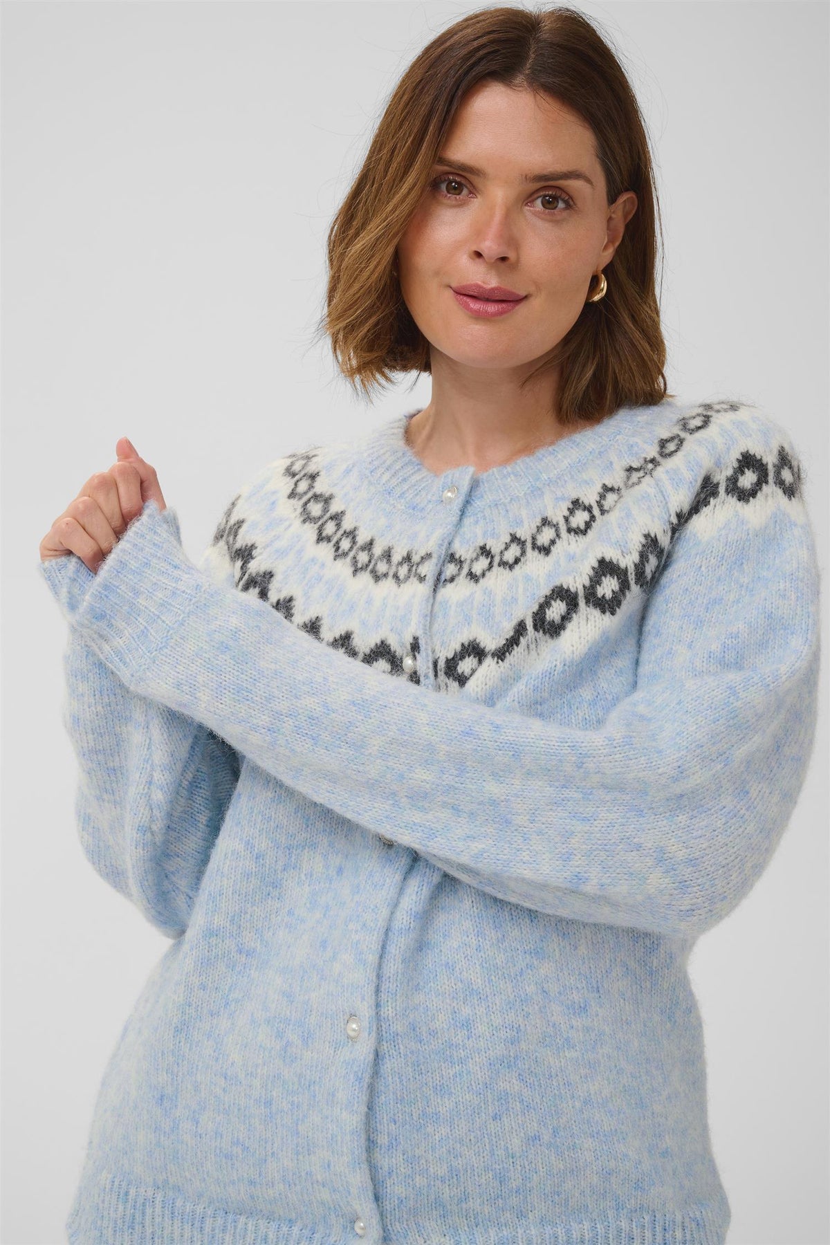 KCbettany Cardigan - Light Blue Melange