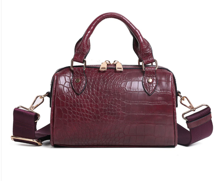 Veske Georgia Liten Bordeaux Croco