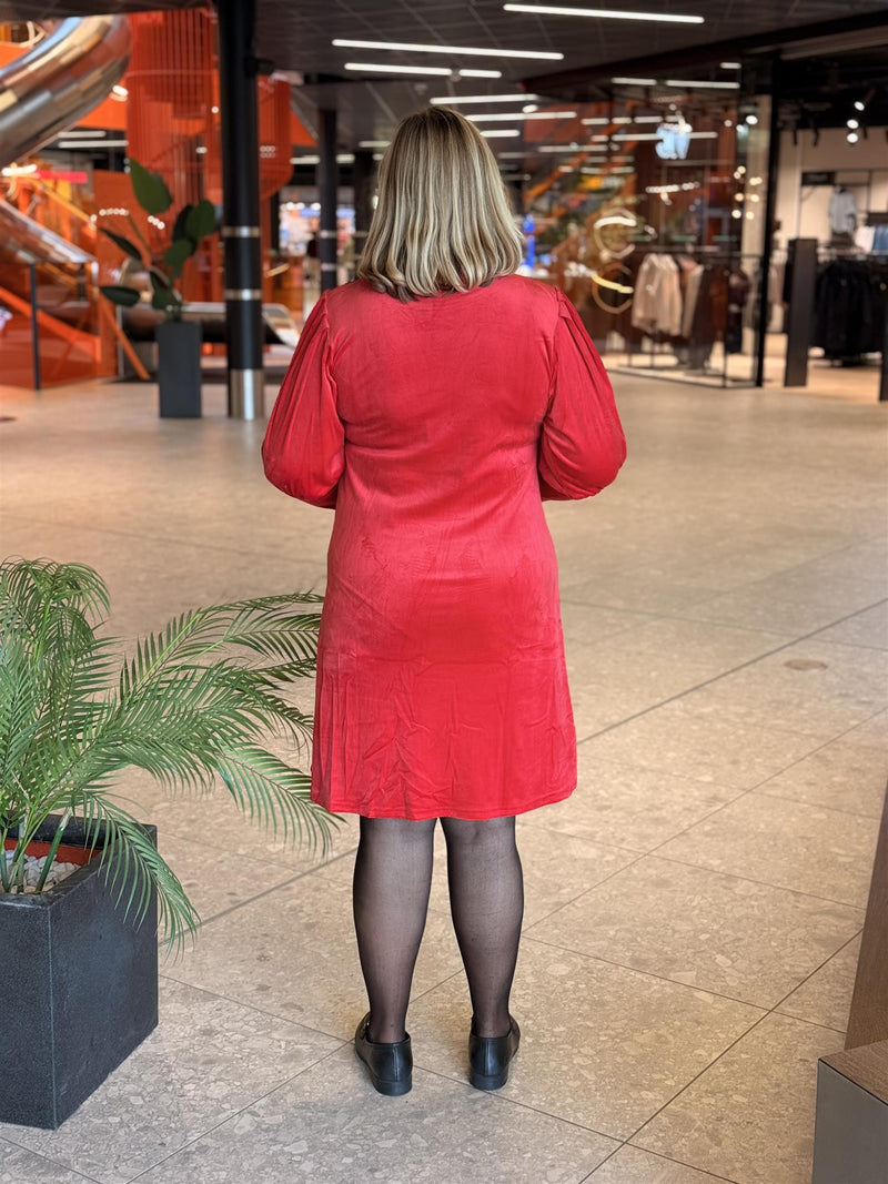 Kjole Tea Velour Red