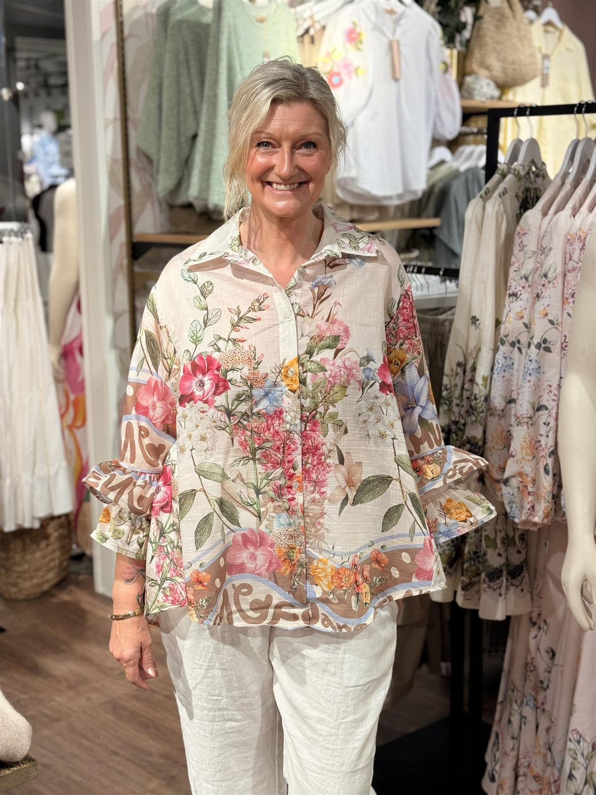 Bluse Rysjer Cream