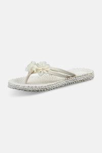 Flip Flop w. SMALL Flowers Creme