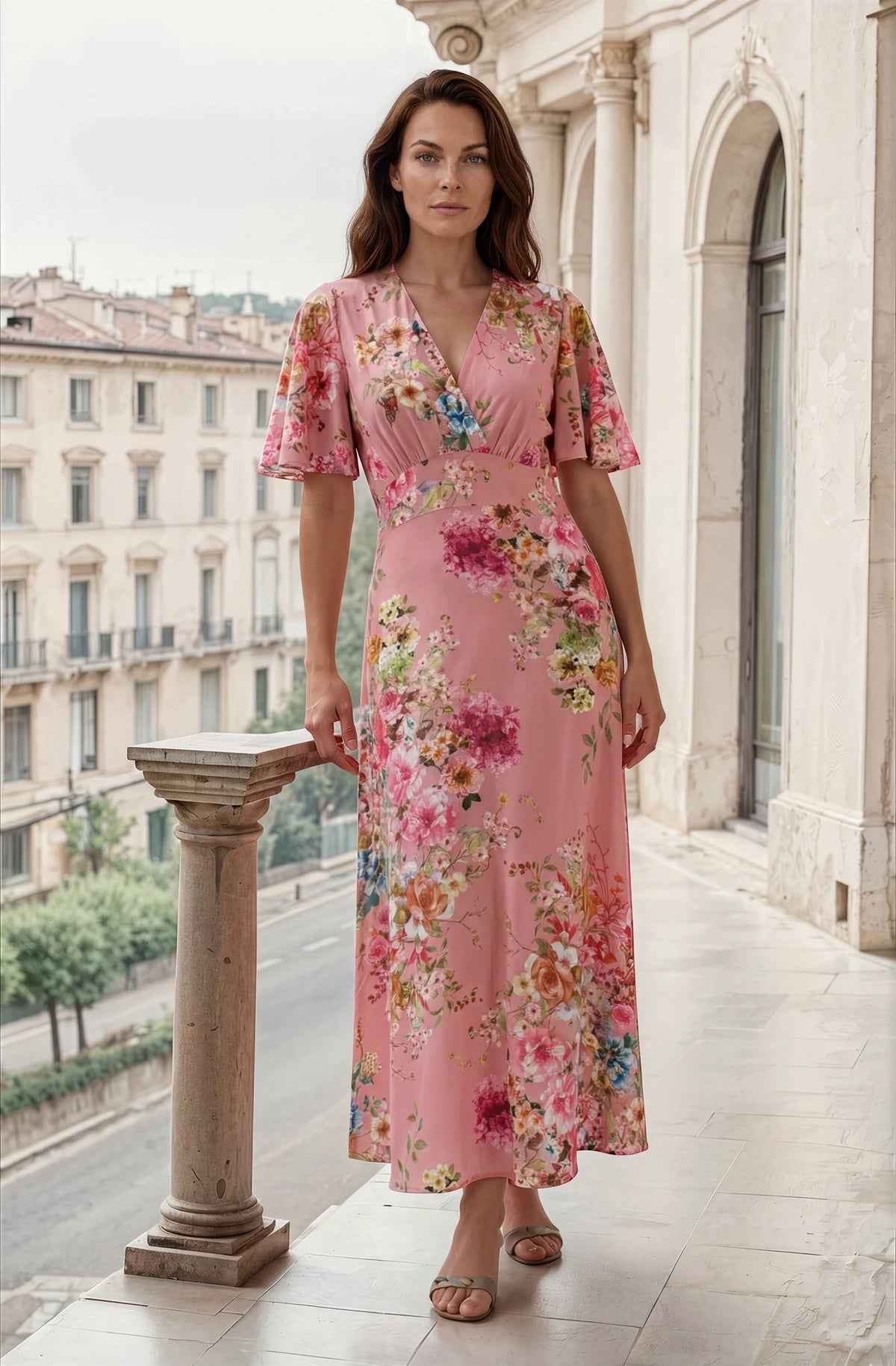 PERNILLE ROSE LONG DRESS Rose
