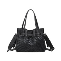 FELIN shopper med flettet front - svart