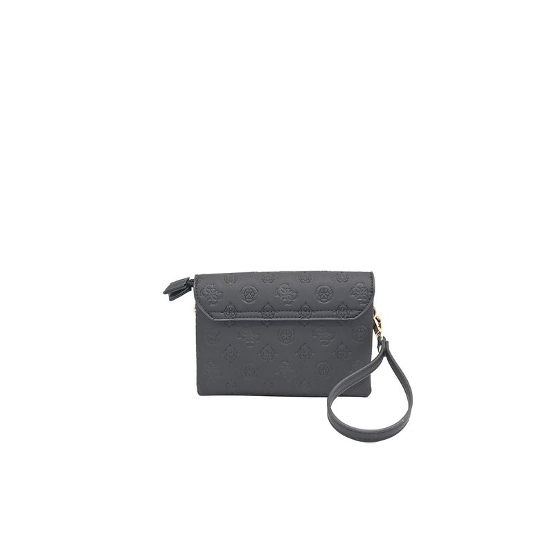 Danielle Clutch m/ mønster, Sort