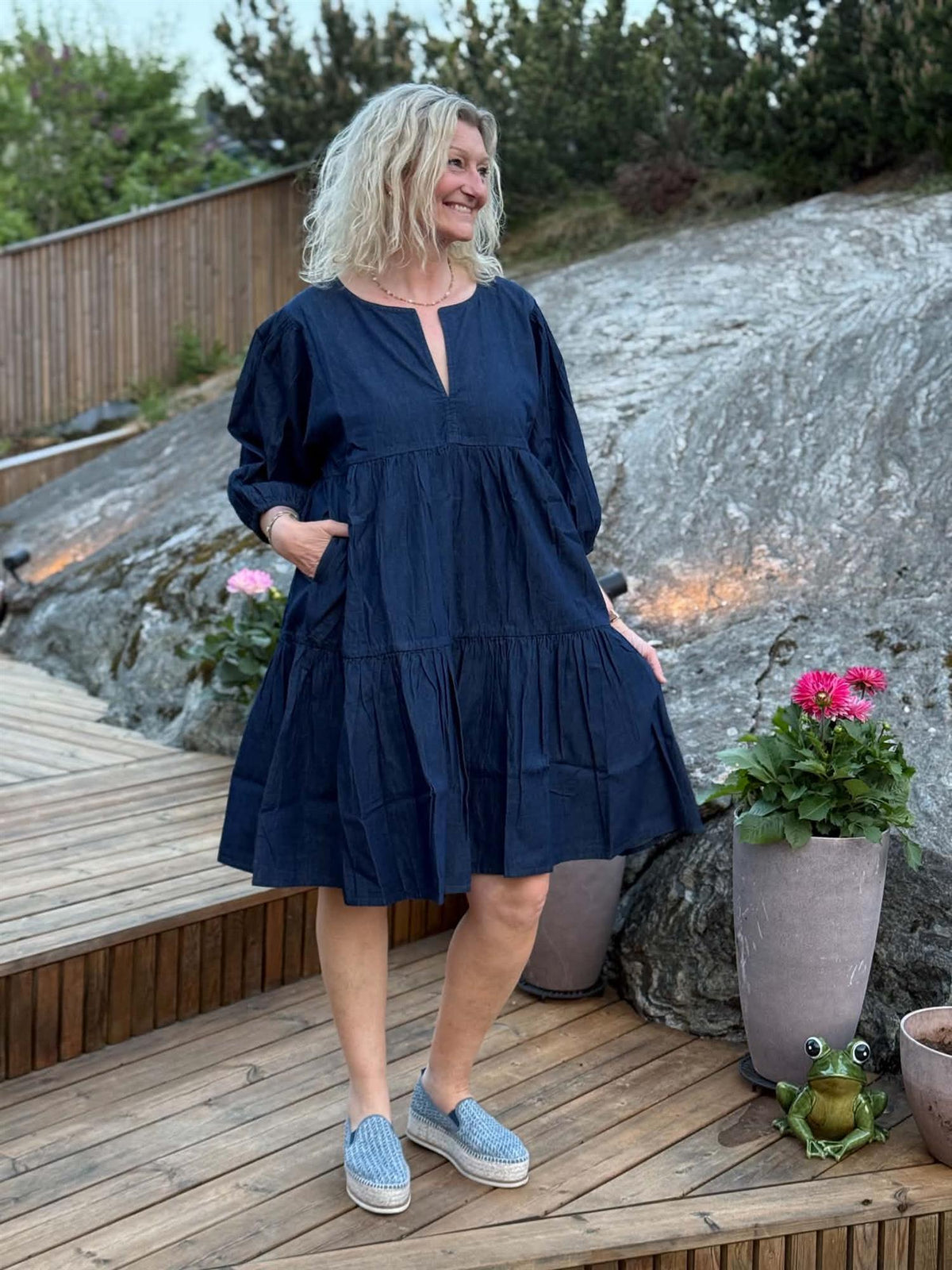 Kjole Amalie Denim Kort