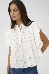 KAfiona Frill Top Chalk