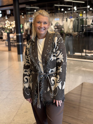 Frill Kiel Cardigan - Chokolate