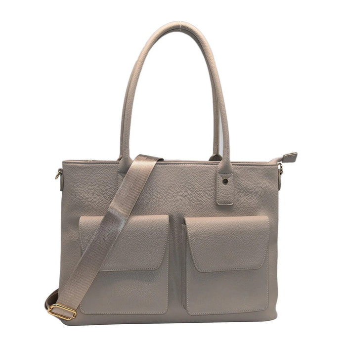 Veske DENVER Shopper med frontlommer - beige