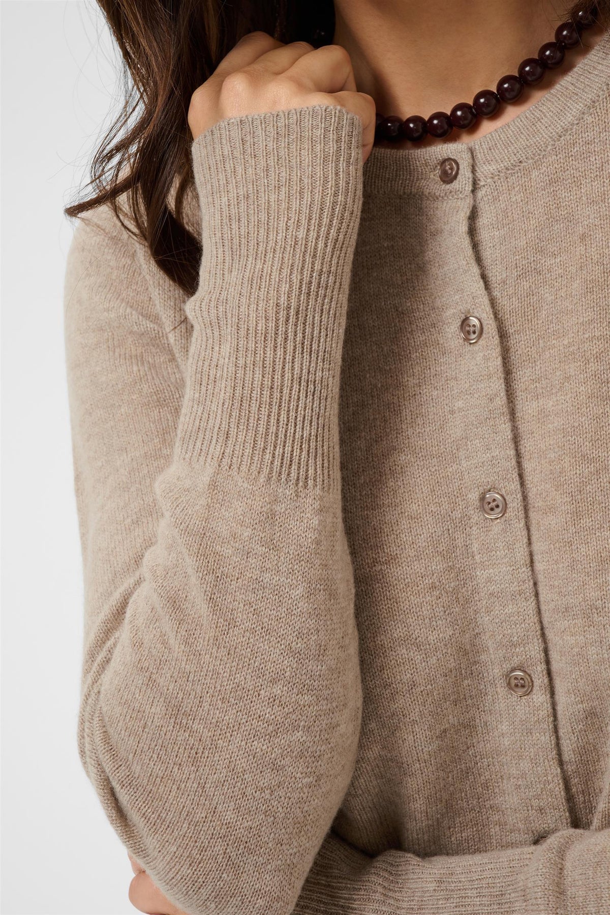 KAcashie cardigan - Beige Melange