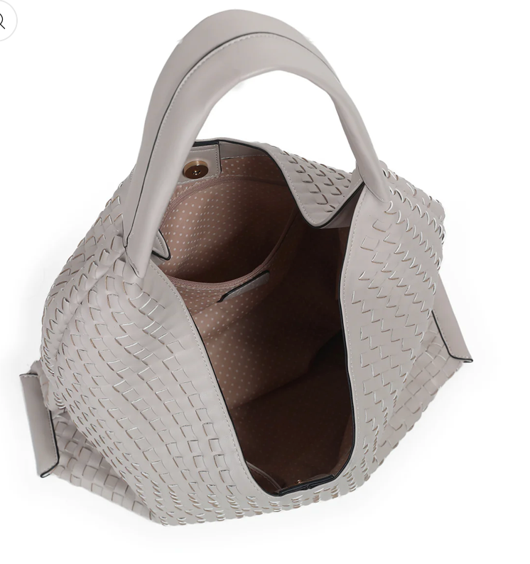 Jean Flettet Shopper Beige