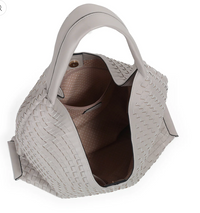 Jean Flettet Shopper Beige